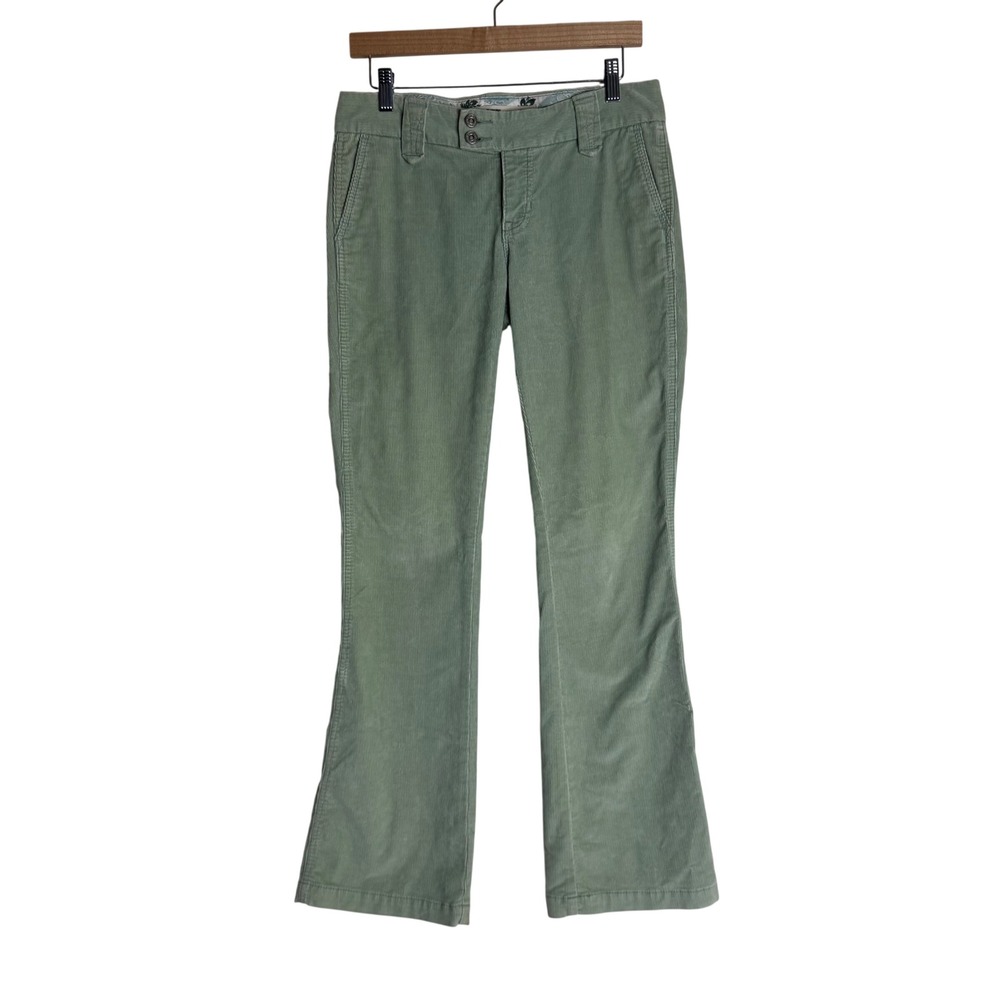 Gap Corduroy Pants Women's Long and Lean Flare Sage Green 4R